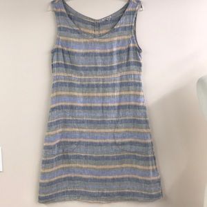 Toad & Co striped linen dress small
